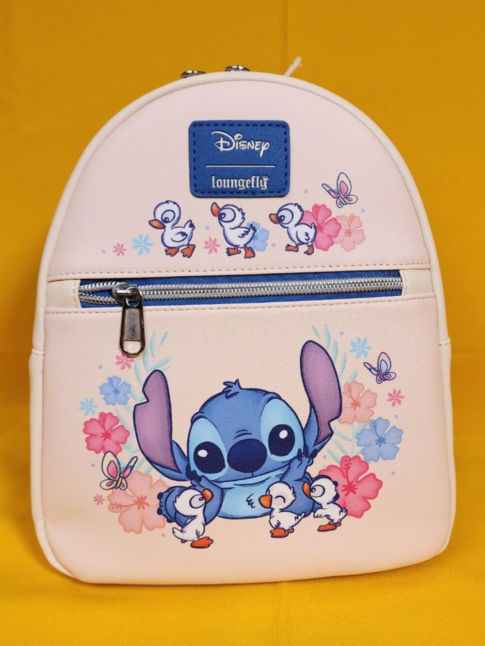 Loungefly Disney Lilo And Stitch Ducks Floral Mini Backpack Soft Tag NEW